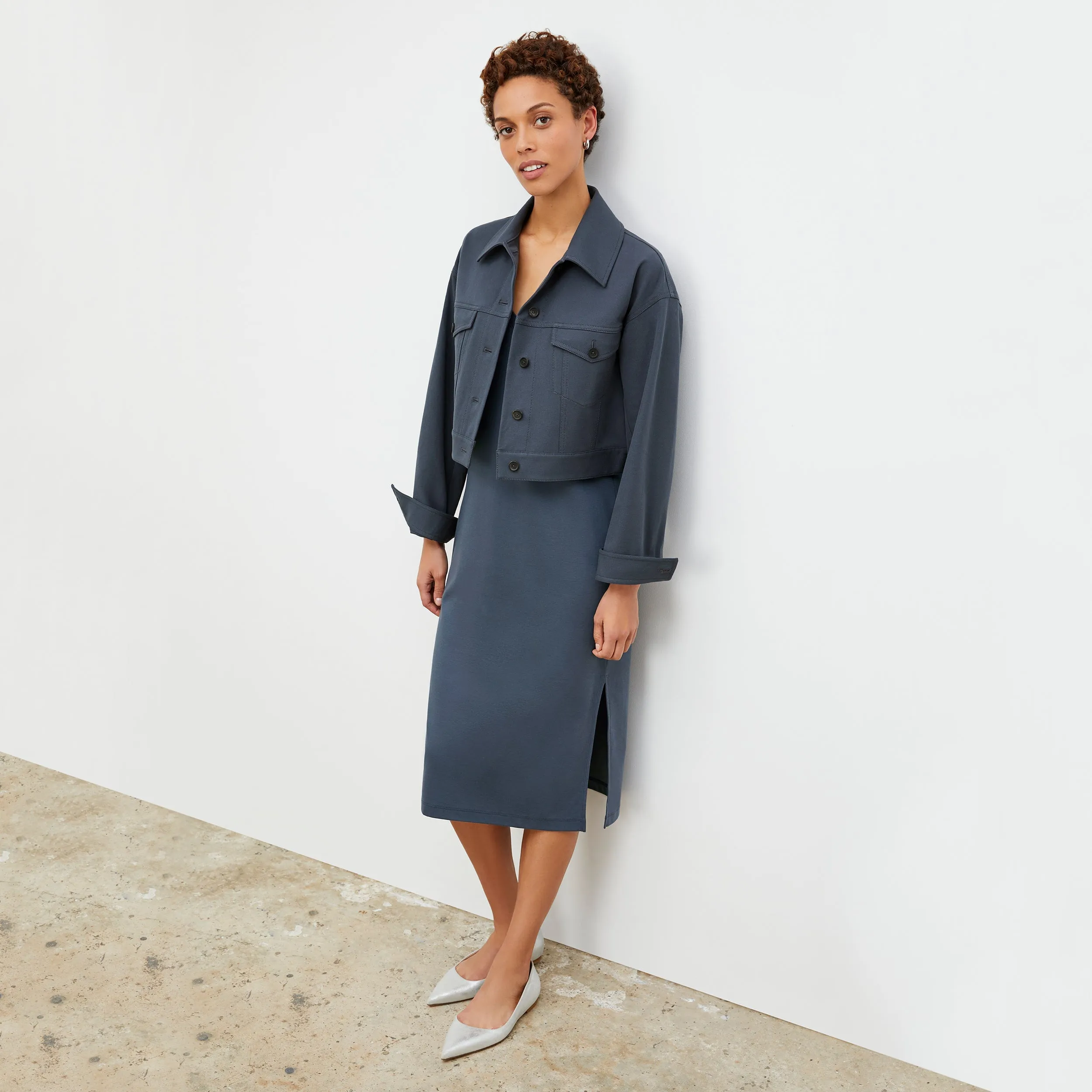 M.M. LAFLEUR - Anna Jacket - Eco Better Than Denim :: Dusty Indigo