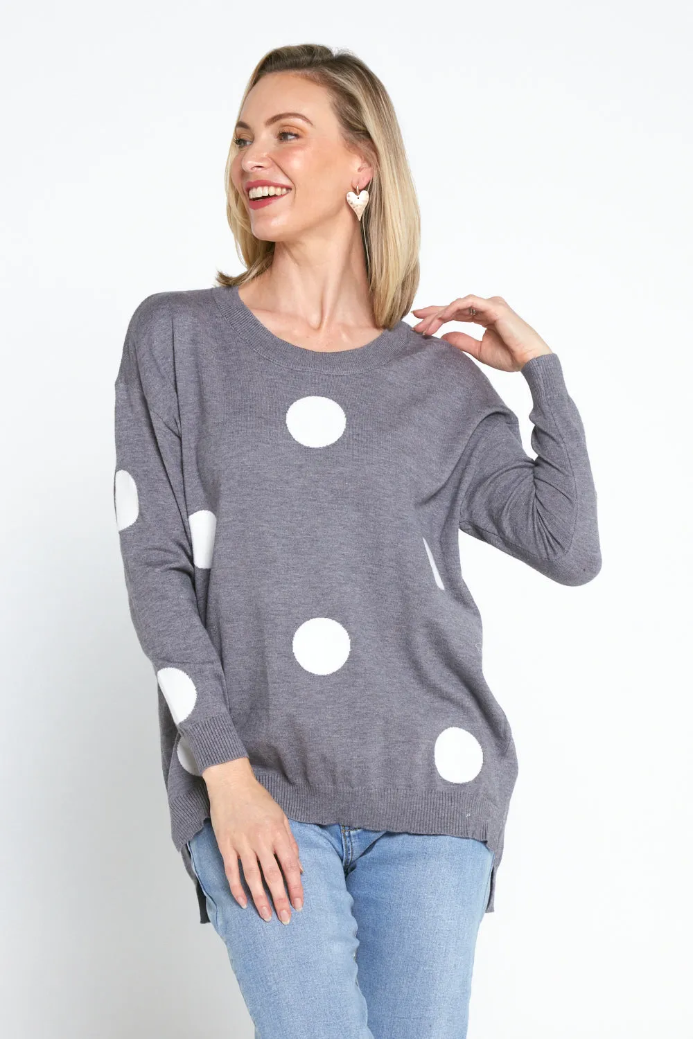 Naomi Jumper - Grey Spot