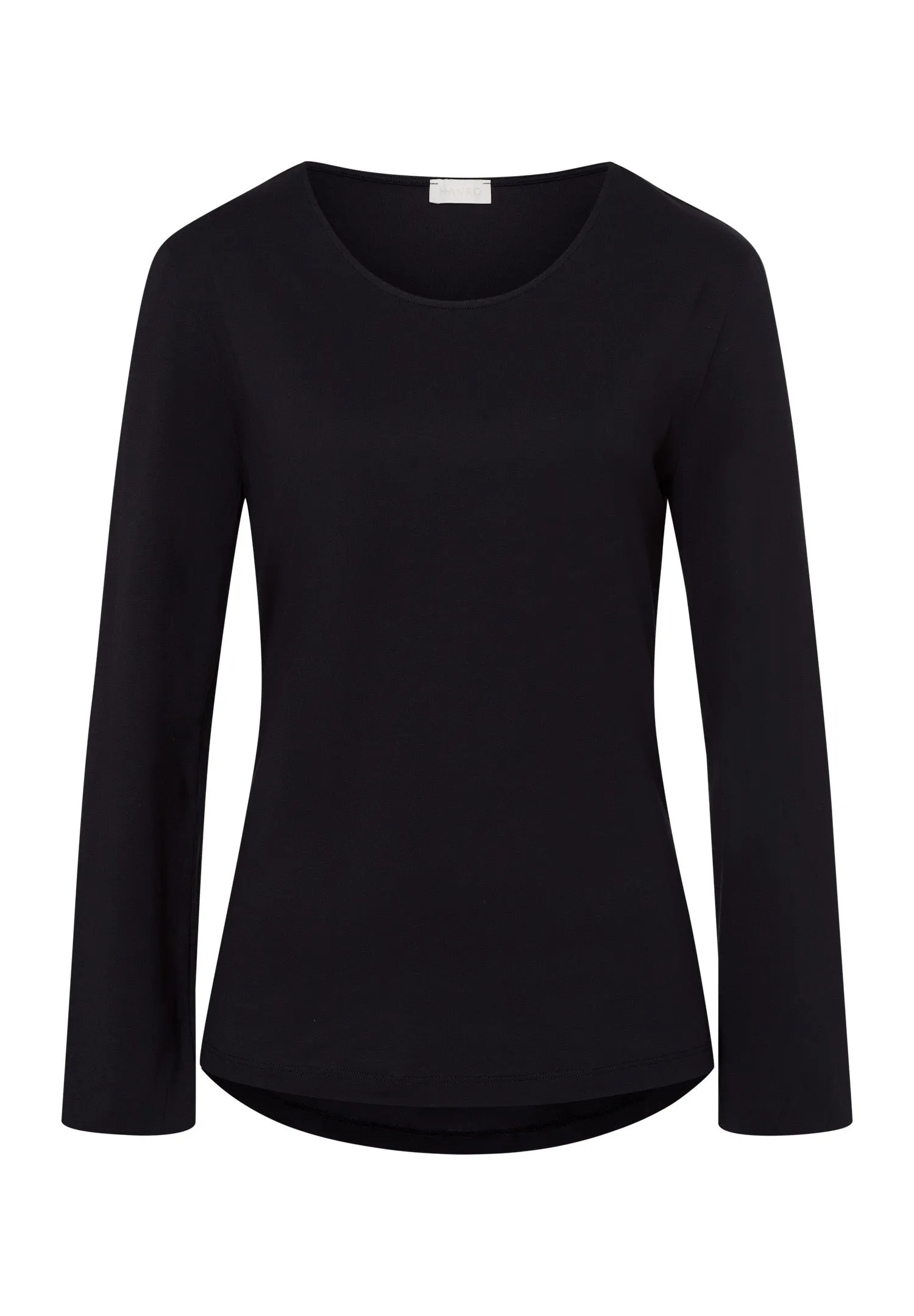 Natural Shirt Organic Cotton Round Neck Top | Black 78750-019