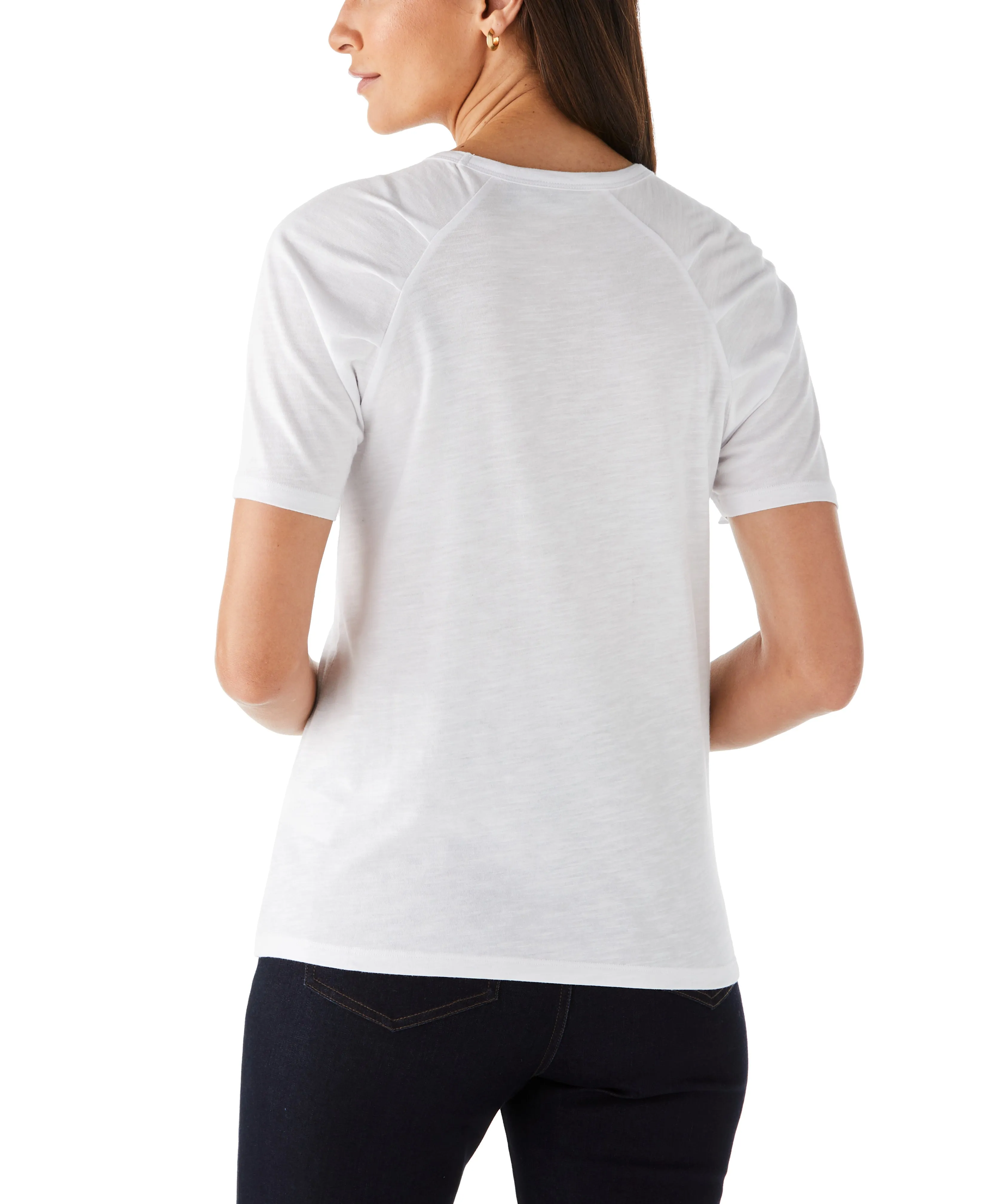 Pleated Raglan Sleeve Tee