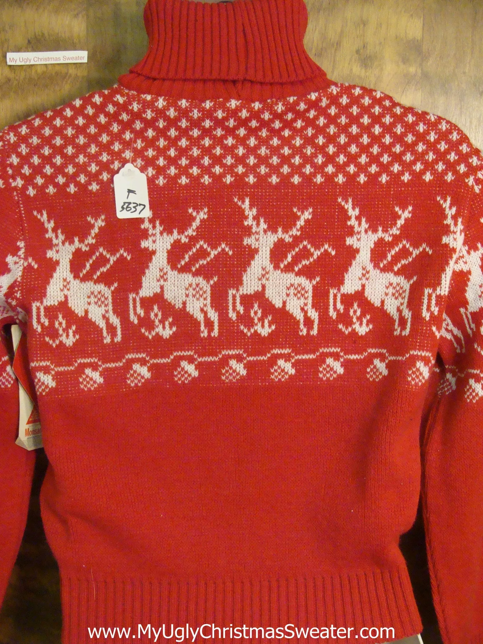 Reindeer Nordic Patterned Ugly Sweater for Xmas