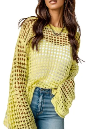 TEEK - Wide Mesh Knit Top