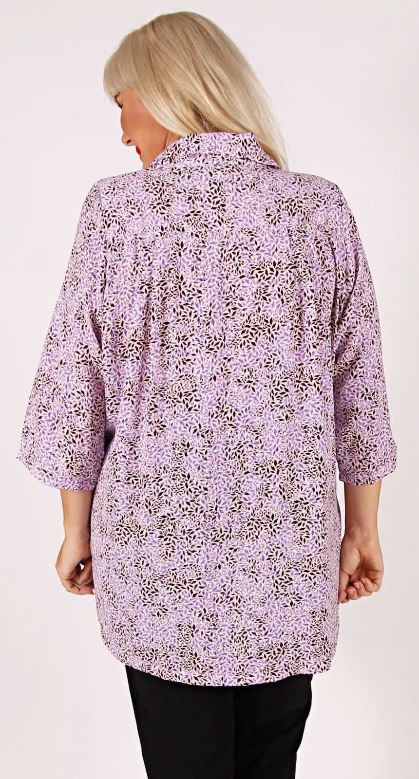 Terrific Triple Pleat Blouse Pink | Lavender Facets