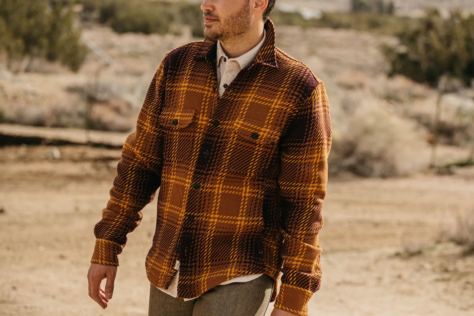 The Anvil 13oz Loose Weave Plaid - Brown