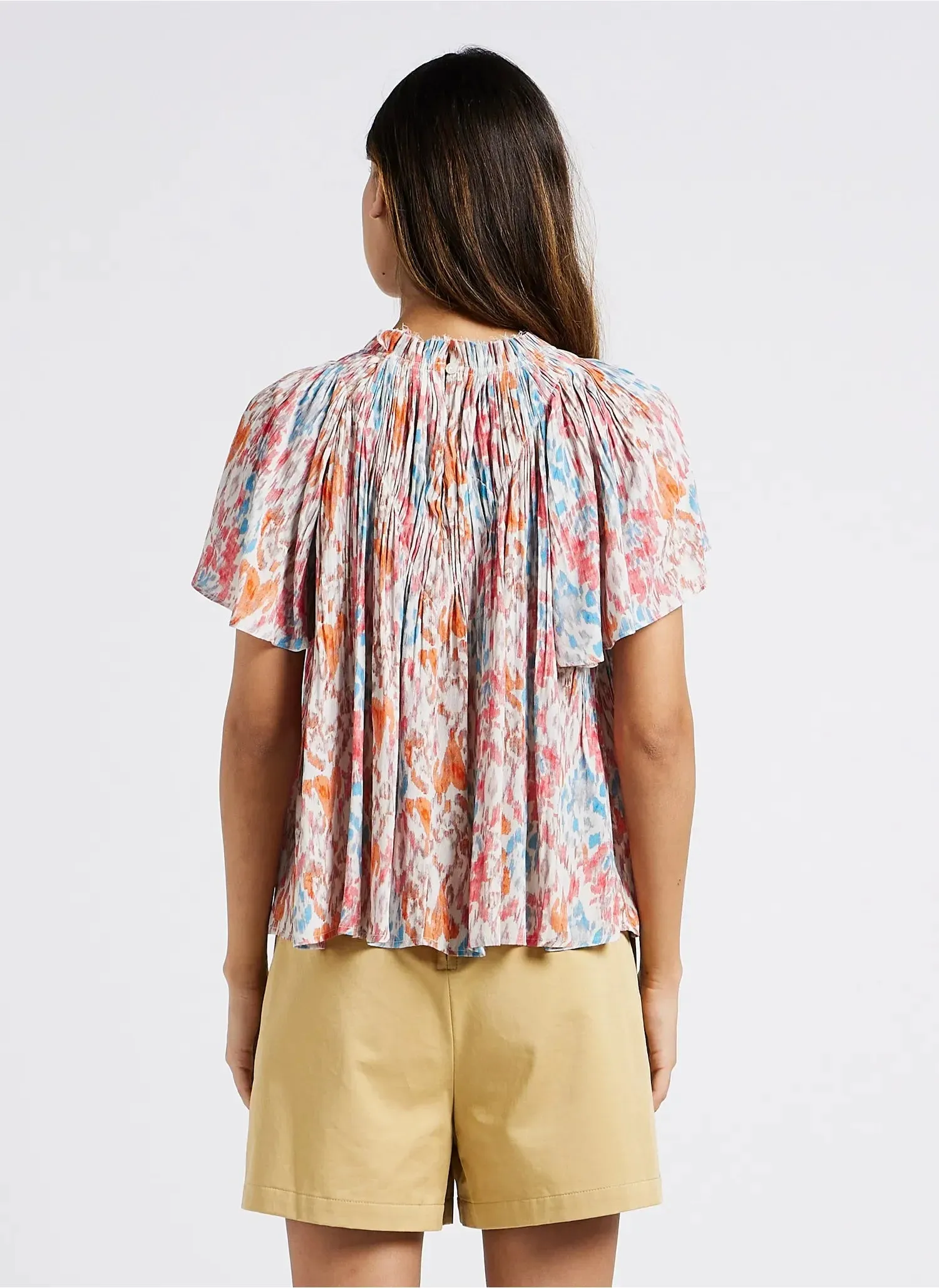 The Lilo Ikat Plissé Blouse