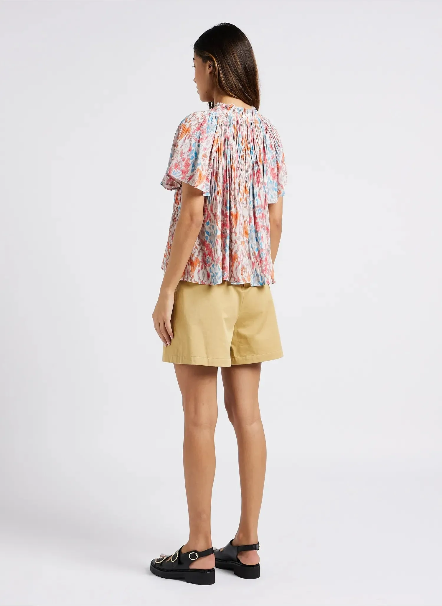 The Lilo Ikat Plissé Blouse