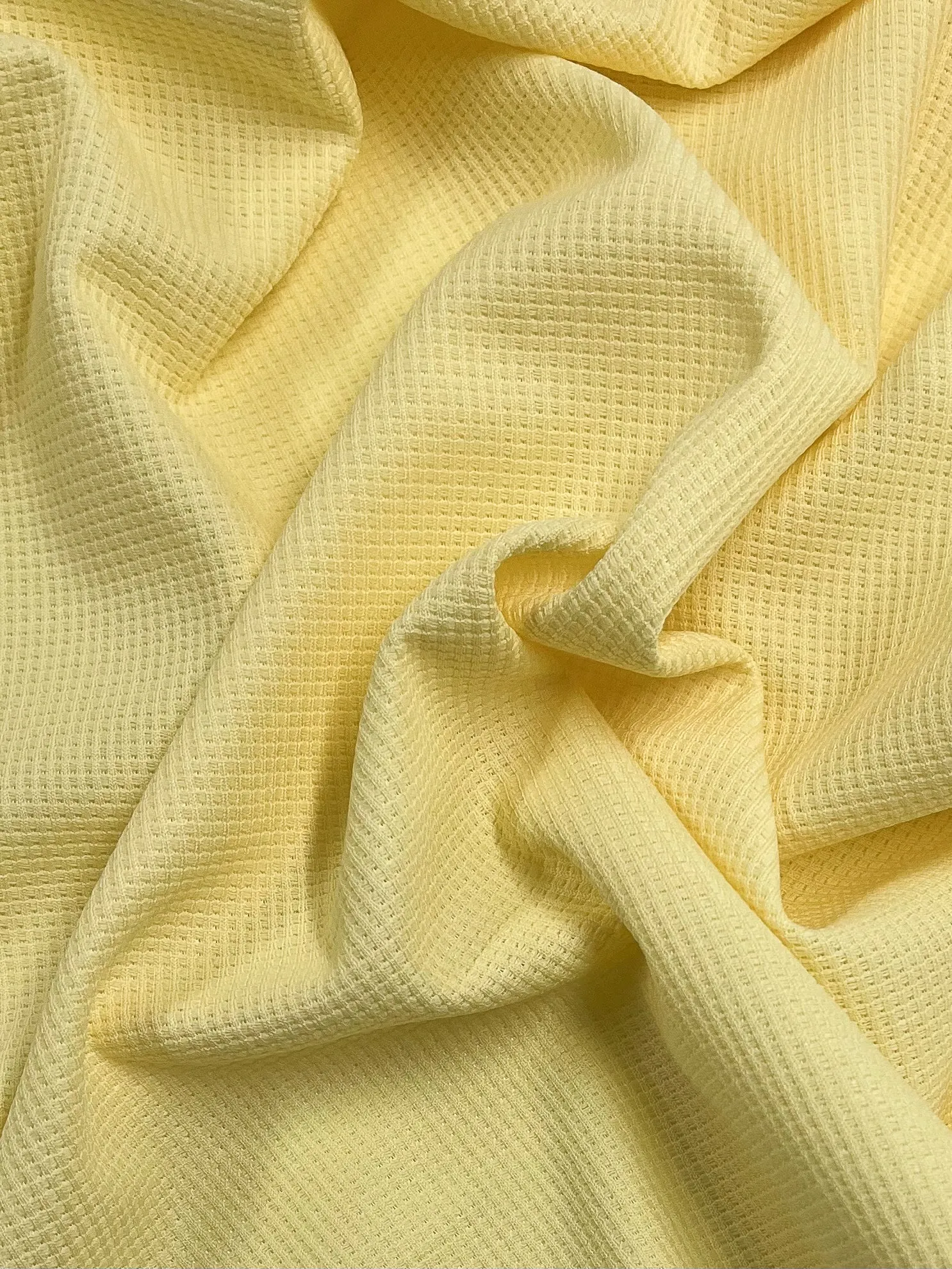 Waffle Knit - Pale Banana - 170cm