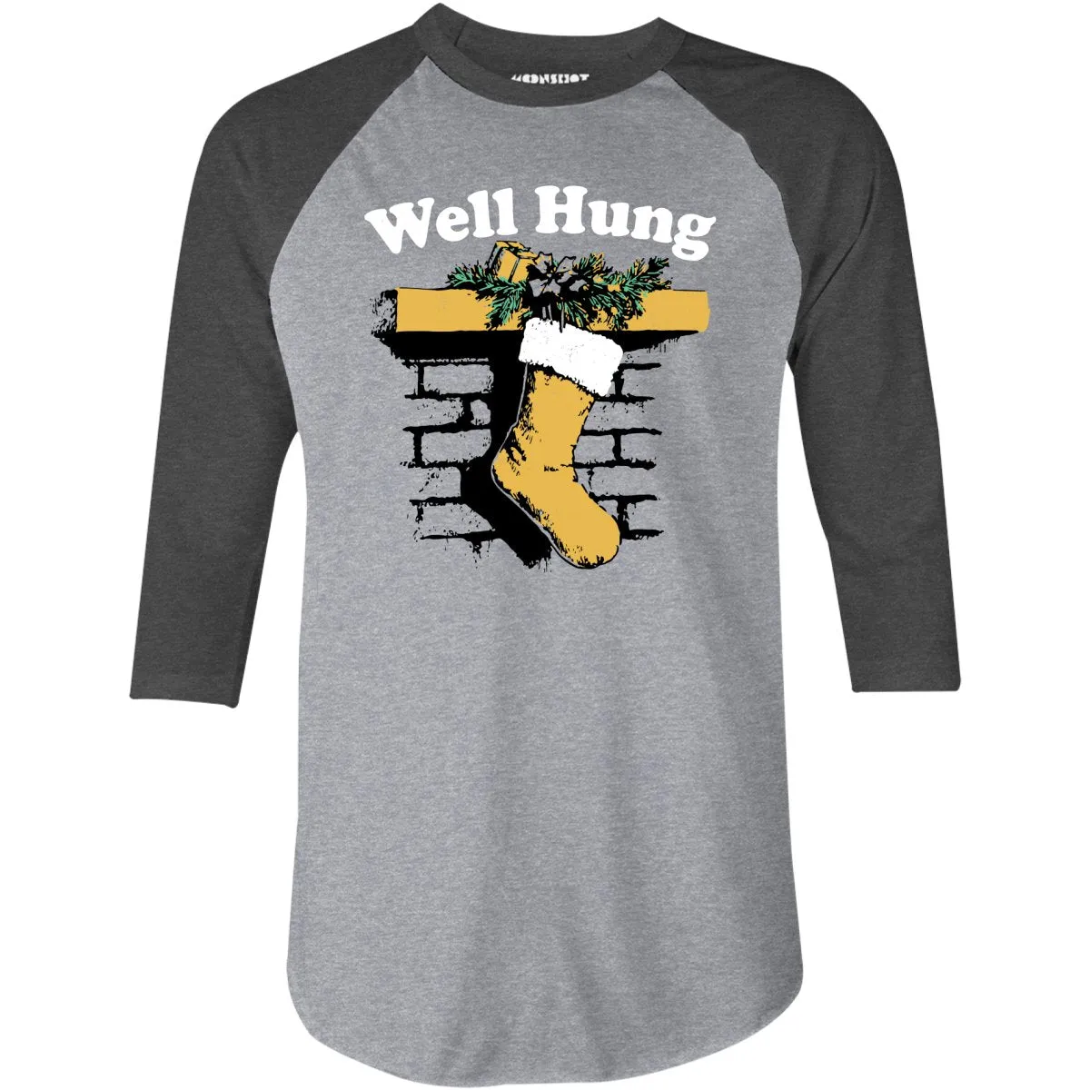 Well Hung Christmas - 3/4 Sleeve Raglan T-Shirt