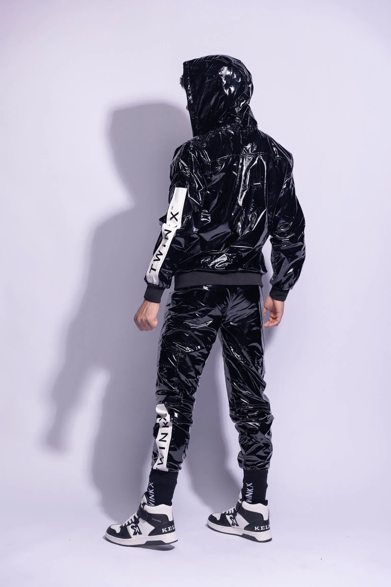 Y2050 jacket I black/white I PVC